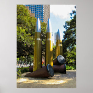 Vintage Sydney Hyde Park Memorial Poster