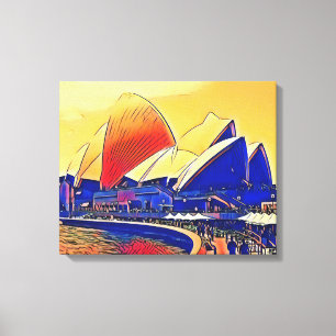 Vintage Sydney Opera House, Australia Canvas Print