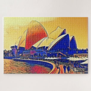 Vintage Sydney Opera House, Australia Jigsaw Puzzle