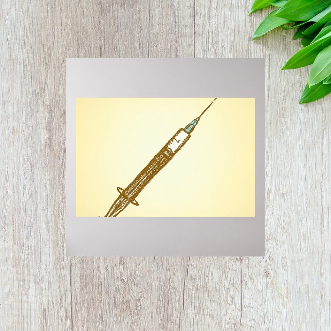 Vintage Syringe Medical Healthcare Sketch  Poster (Creator Uploaded)