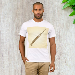 Vintage Syringe Medical Healthcare Sketch  T-Shirt