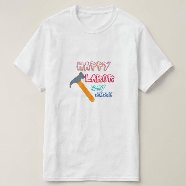 Vintage T-Shirt happy labour day (Design Front)