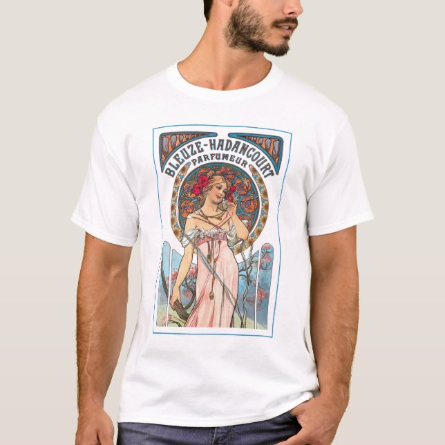 Vintage T-Shirt: Mucha  Perfume Ad T-Shirt (Front)