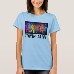 Vintage T-shirts, STAYIN' ALIVE, Ringer T-shirts