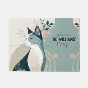 Vintage Tabby Cat Mum Kitty Feline Outdoor Doormat