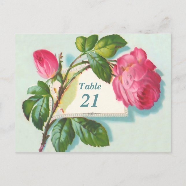 Vintage Table Number Postcard (Front)