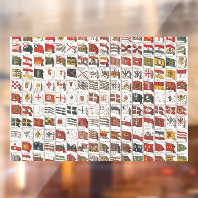 Vintage Table of Sea Flags, Aesthetic Print (Sheet 2)