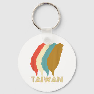 Vintage Taiwan T-shirt, I Love Taiwan Map Key Ring