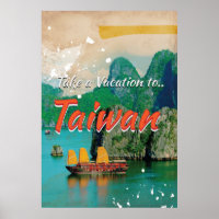 Vintage Taiwan Travel Poster