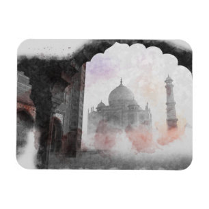 Vintage Taj Mahal Magnet – Agra India Travel 