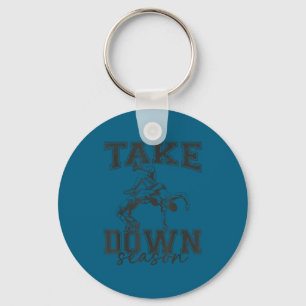 Vintage Take Down Season Wrestling Men Women Kids  Key Ring
