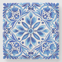 Vintage Talavera Azulejo blue tiles wedding favour