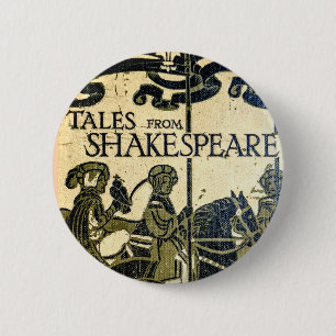 Vintage"Tales from Shakespeare" Book Cover 6 Cm Round Badge