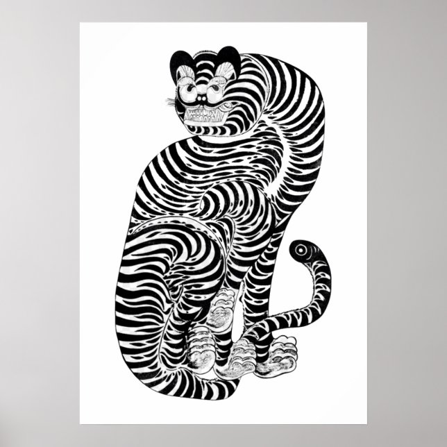 Vintage talismanic tiger  poster (Front)