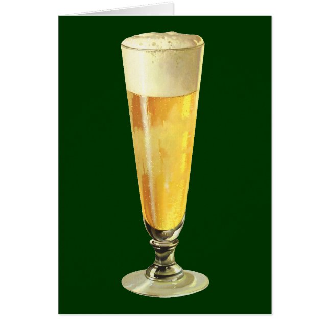 Vintage Tall Frosty Draught Beer, Alcohol Beverage (Front)