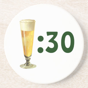 Vintage Tall Frosty Draught Beer, Alcohol Beverage Coaster