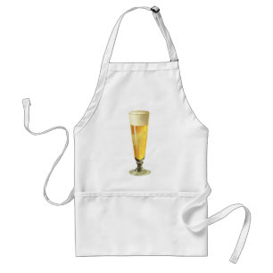 Vintage Tall Frosty Draught Beer, Alcohol Beverage Standard Apron