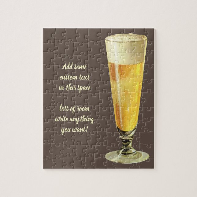 Vintage Tall Frosty Draught   Beer, Alcohol Jigsaw Puzzle (Vertical)