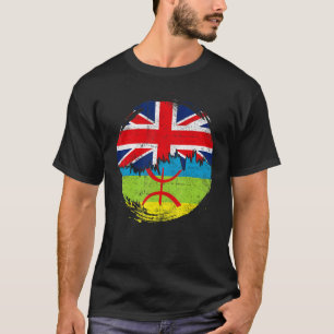 Vintage Tamazight with British Flag Roots Amazigh T-Shirt