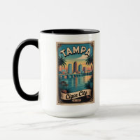 Vintage Tampa Florida Retro Travel Poster Art