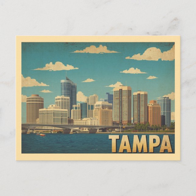 Vintage Tampa Travel Postcard (Front)