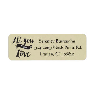 Vintage Tan & Black Love Wedding, Bridal Shower