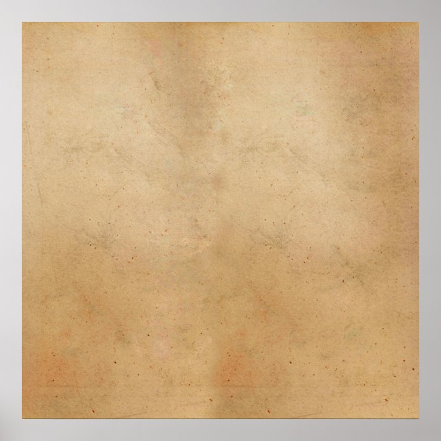 Vintage Tan Grunge Antique Parchment Paper Poster (Front)