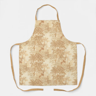 Vintage Tan Landscape Toile w/Urns and Columns  Apron