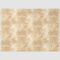 Vintage Tan Landscape Toile w/Urns and Columns
