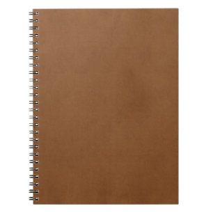 Vintage Tan Leather Brown Parchment Paper Blank Spiral Notebook