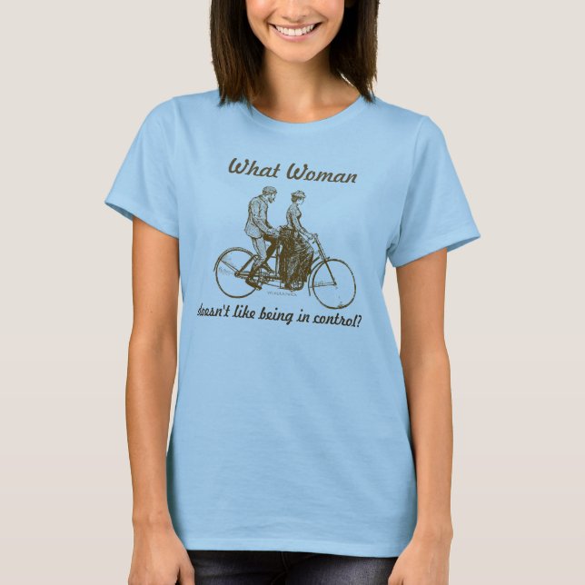 Vintage Tandem Bike Couple T-Shirt (Front)