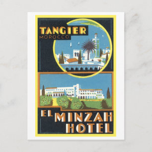 Vintage Tangier, Morocco El Minzah Hotel Postcard