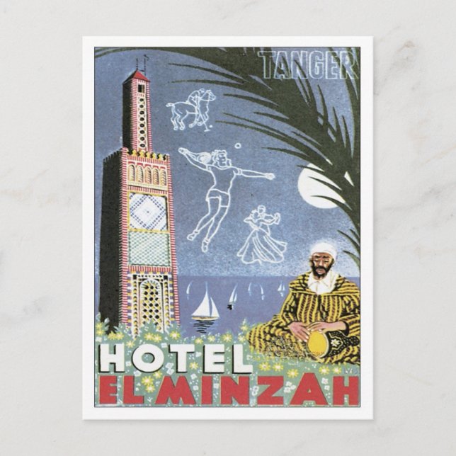 Vintage Tangier Morocco Postcard (Front)