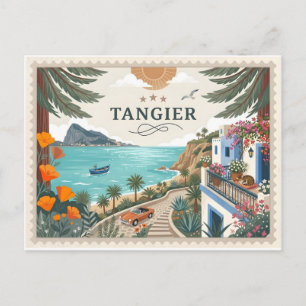 Vintage Tangier Morocco Travel Postcard