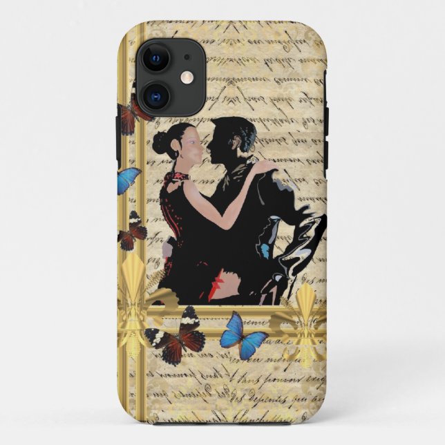 Vintage tango dancers. Case-Mate iPhone case (Back)
