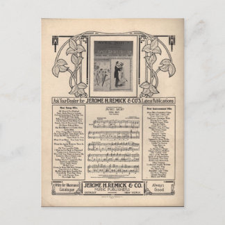 Vintage Tango Sheet Music Postcard