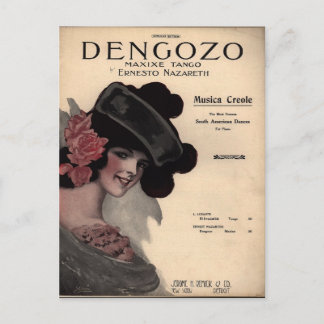 Vintage Tango Sheet Music Postcard