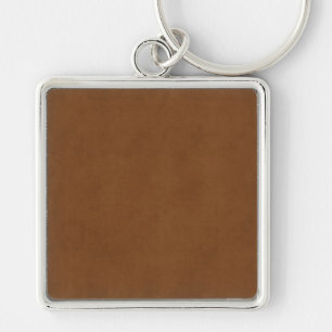 Vintage Tanned Leather Brown Parchment Template Key Ring