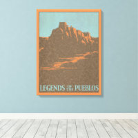 Vintage Taos Pueblos New Mexico, Travel Poster Art