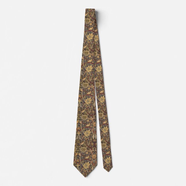 Vintage Tapestry Floral Fabric Pattern Tie (Front)