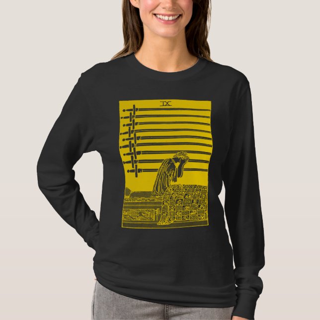 VINTAGE TAROT CARD SWORDS NINE T-Shirt (Front)