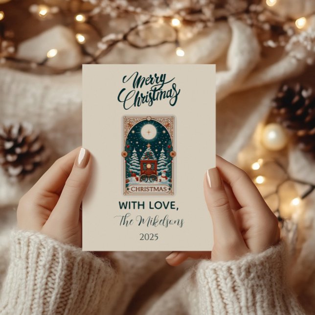 Vintage Tarot Christmas Holiday Card (Creator Uploaded)