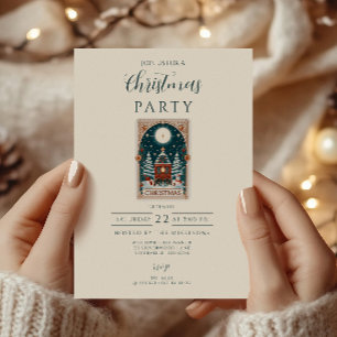 Vintage Tarot Christmas Invitation
