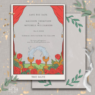 Vintage Tarot Deck Divination Mystical Wedding   Save The Date