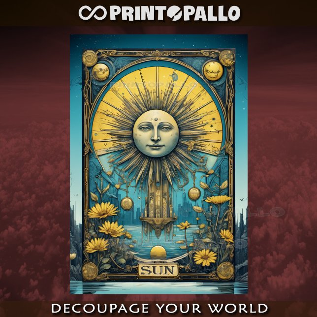 Vintage Tarot Sun Card Tissue Paper (Creator Uploaded)