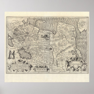 Vintage Tartary Map Poster