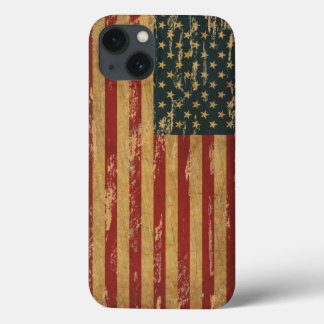 Vintage Tattered US Flag iPhone 13 Case