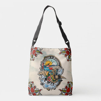 Vintage Tattoo Crossbody Bag - Retro Ink Art Desin