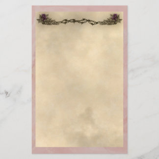 Vintage Tattoo Lilies Stationery