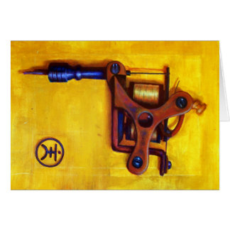 Vintage Tattoo Machine (Yellow)